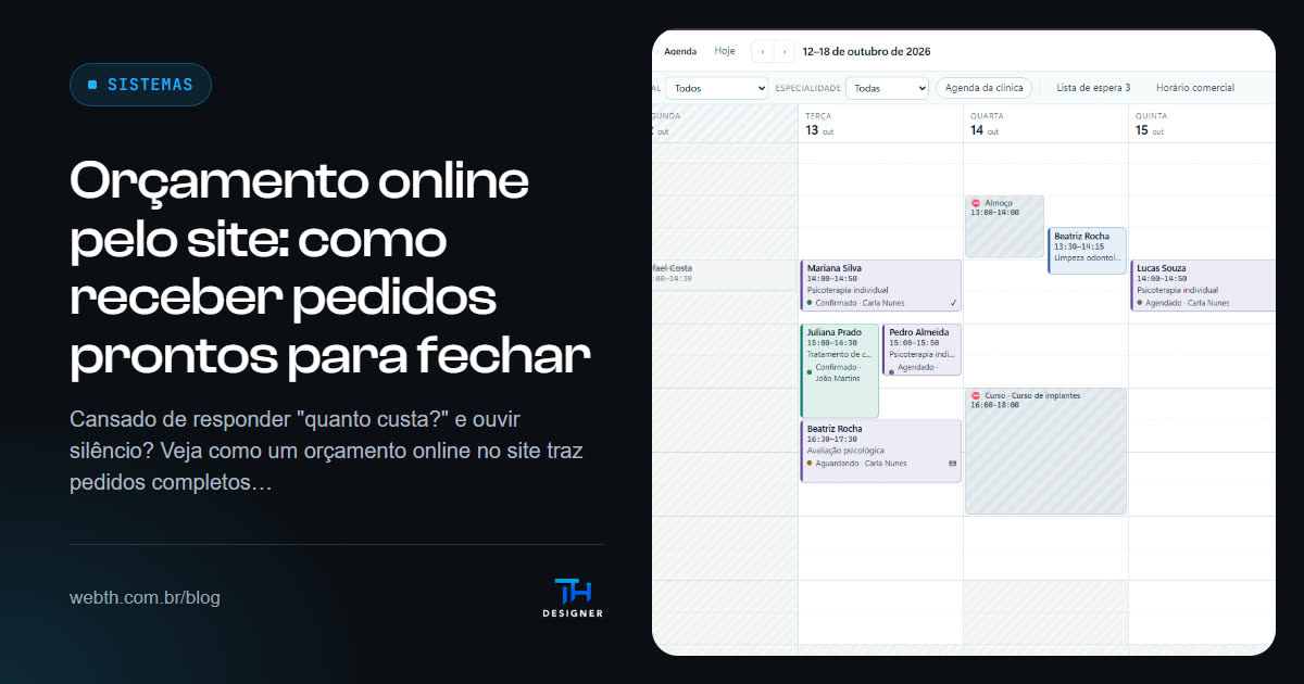 Orçamento online pelo site: como receber pedidos prontos para fechar