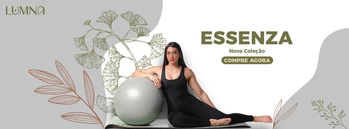 Banner web criado pela TH Designer para a Lumna — coleção Essenza
